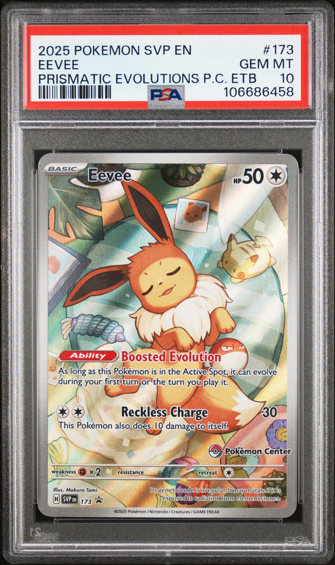 Eevee SVP 173 Prismatic Evolutions PC ETB PSA 10