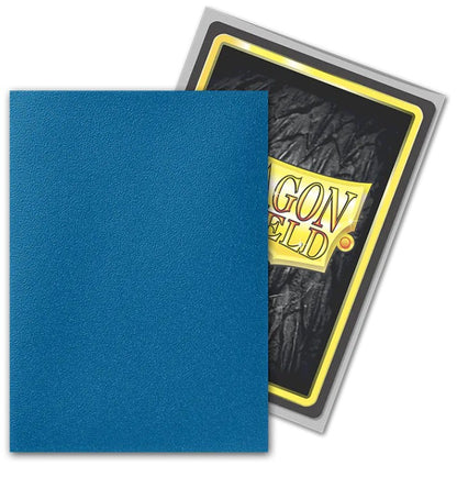 Dragon Shield Sleeves: Standard Matte Dual - Cobalt & Silver 100CT