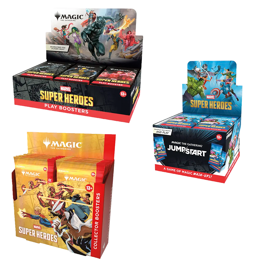 MTG MARVEL Super Heroes COLLECTOR/PLAY/JUMP Booster Bundle