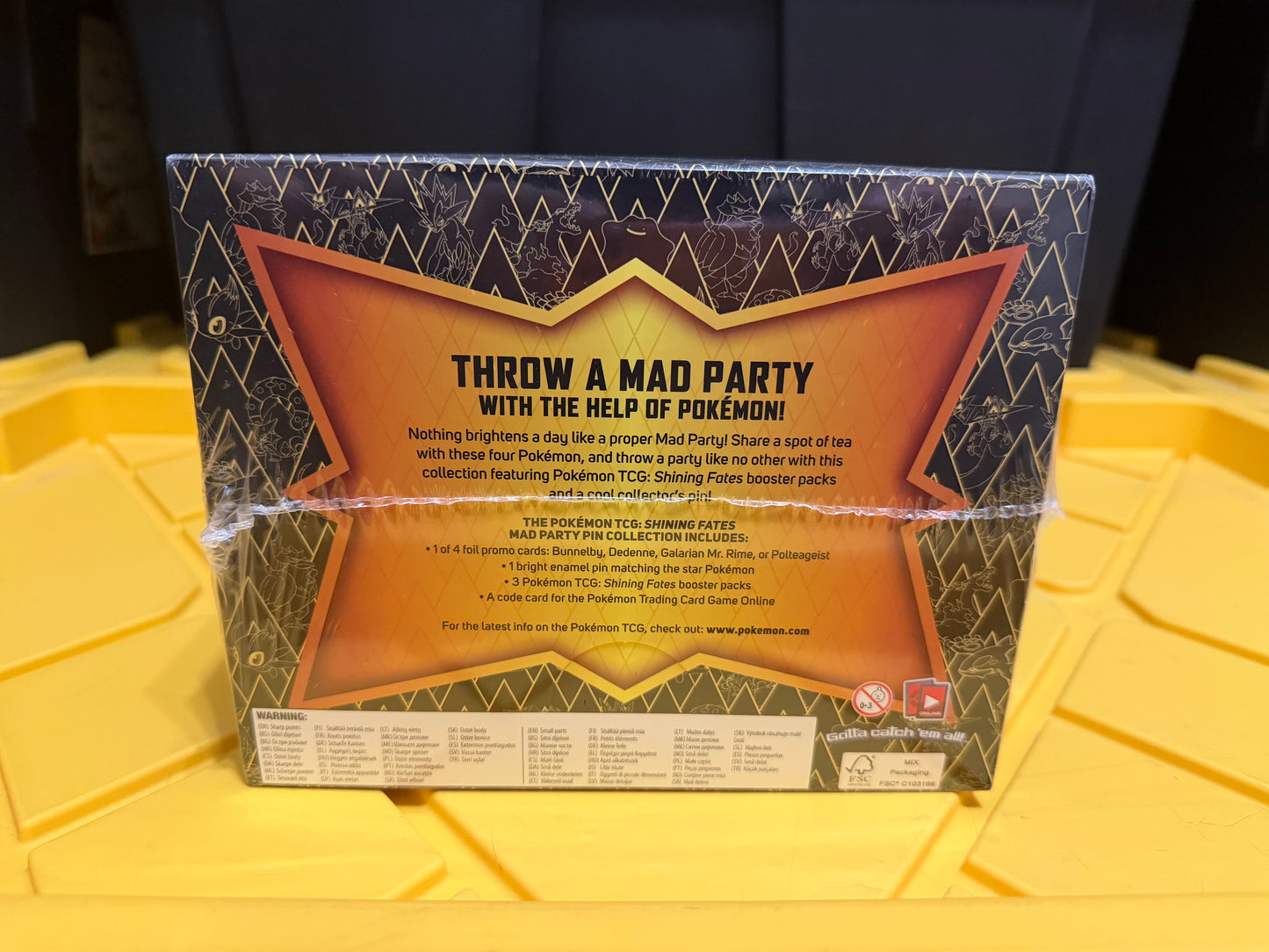 Shining Fates Mad Party Pin Collection Display