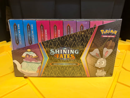 Shining Fates Mad Party Pin Collection Display