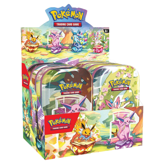 Prismatic Evolutions Mini Tin Display
