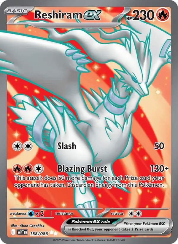 Reshiram ex - WHI 158/086