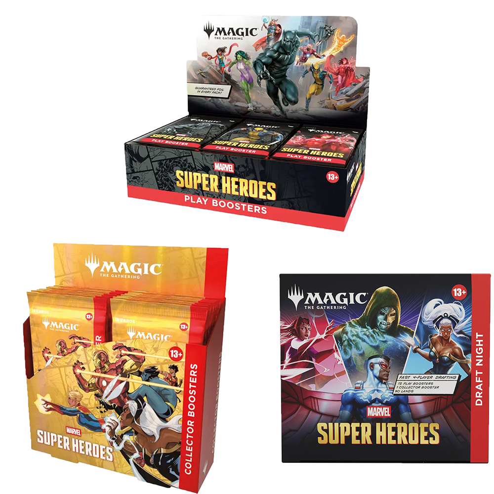 MTG MARVEL Super Heroes COLLECTOR/PLAY/DRAFT Booster Bundle