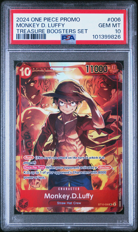 Monkey D Luffy Treasure Booster Promo PSA 10